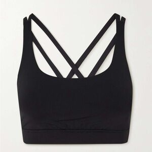 Lululemon Energy Bra Black Luxtreme Sports Bra Strappy Yoga Top Size 8